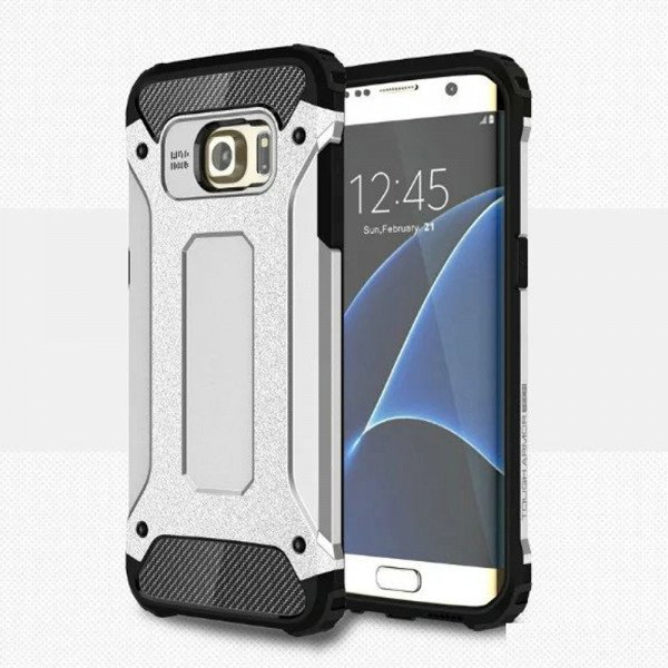 Wholesale Samsung Galaxy S7 Edge Ballistic Armor Case (Silver)